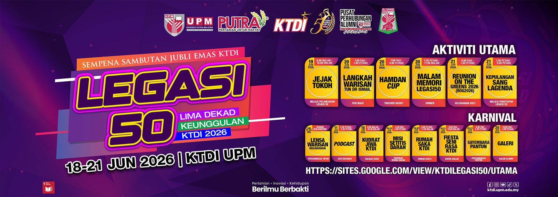 LEGASI 50 SEMPENA SAMBUTAN JUBLI EMAS 5 DEKAD KTDI
